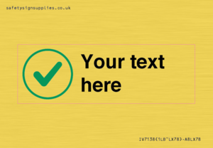 Custom plain background, green tick in circle sign